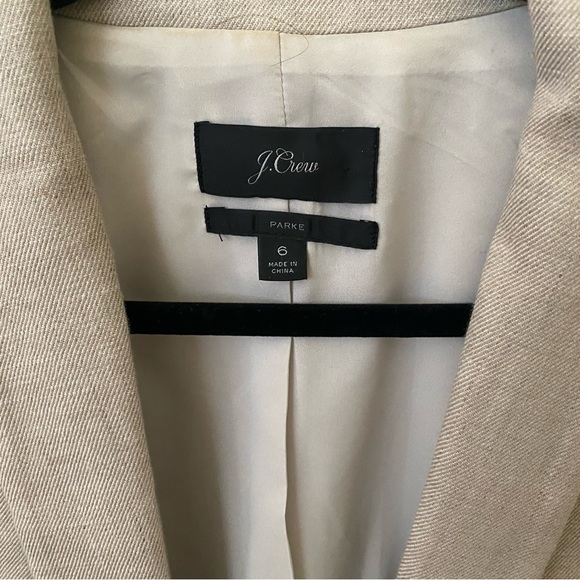 J. Crew Beige Linen Blazer Sz 6 XCLNT! - Picture 2 of 5